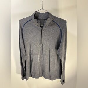 LuluLemon Grey/Blue Metal Vent Tech 1/2 Zip (L)